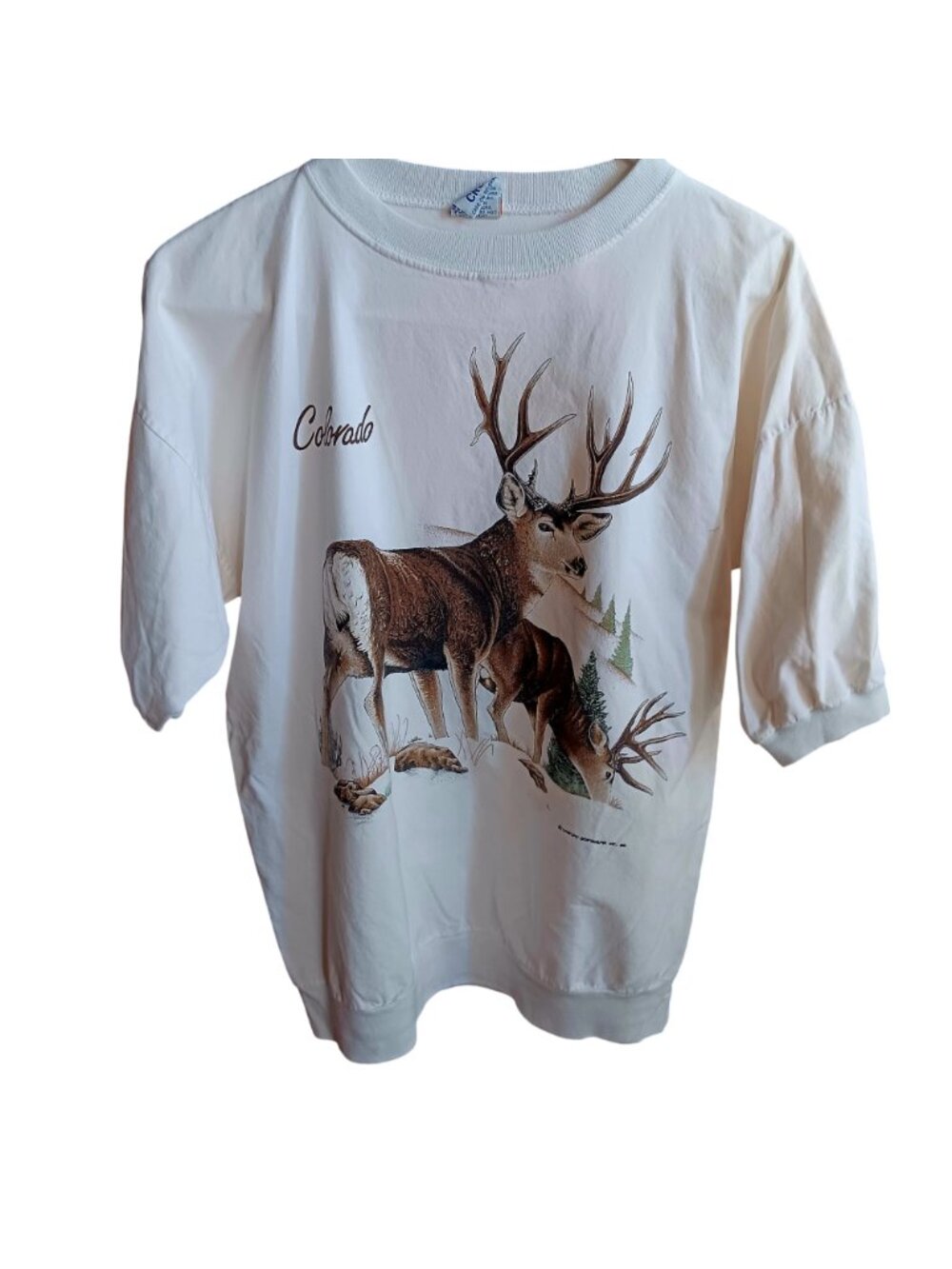 Vintage T-Shirt Large 1988 Habitat Software Deer Colorado Colorado Cal Cru USA